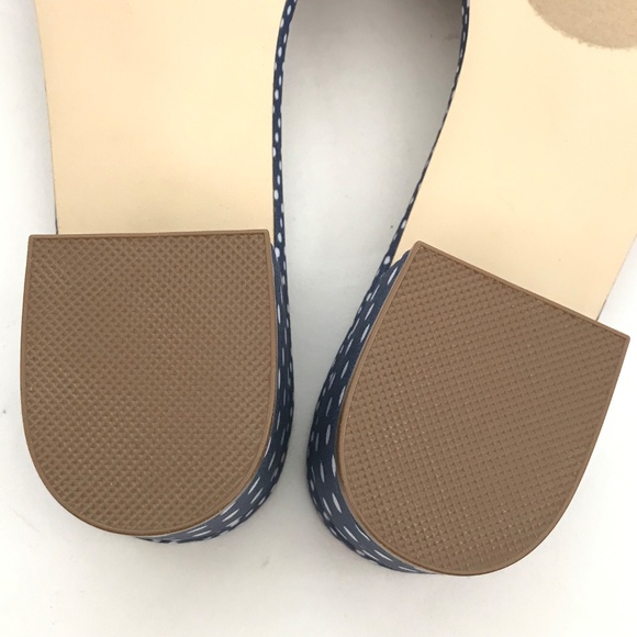 JUSTFAB Polka Dot Sandals Block Heel Dress Sandals Blue White Etna Size 8.5 NEW - Picture 12 of 16